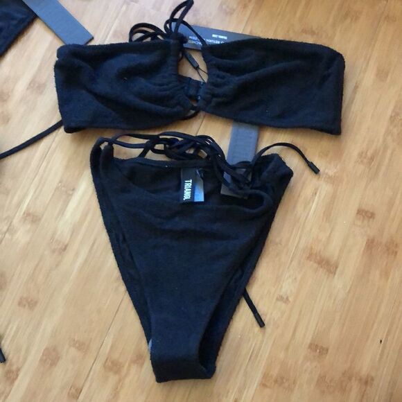 TRIANGL ASTER - RAVEN TERRY BLACK NO BAG NEW WITH TAGS - Picture 2 of 8